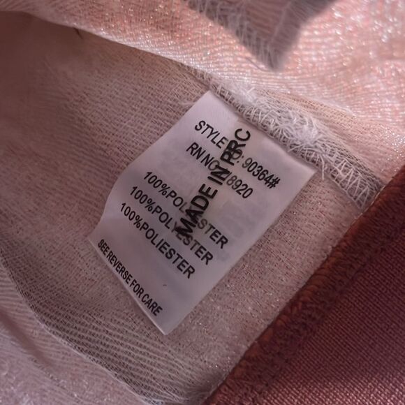 Lucy & Co Orange Rust Sparkle Zip Up Fashion Jacket s - Picture 7 of 11